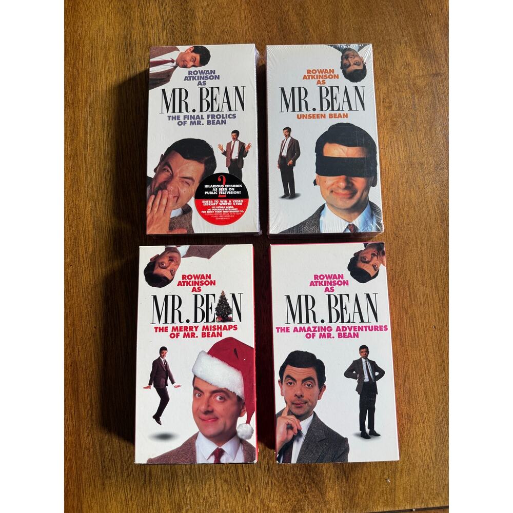 Mr Bean VHS Lot 4 Amazing Adventures Merry Mishaps Final Frolics Sealed